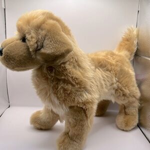 Douglas stuffed animal dog approximately:  16”w (nose to end of tail)12” tall.